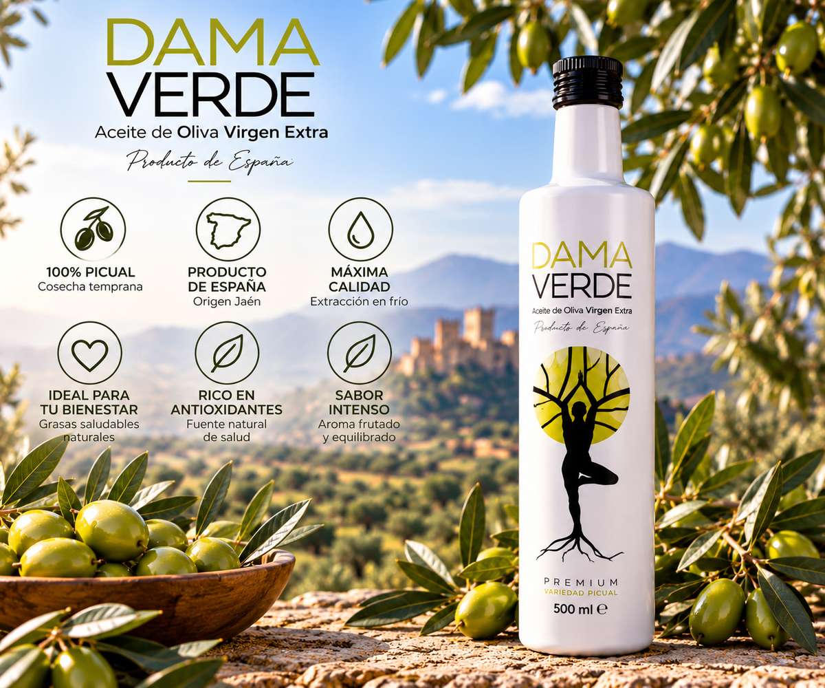 Dama Verde AOVE Picual de cosecha temprana 500 ml