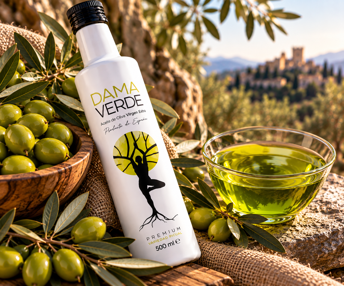 Pack 6 × 500 ml Dama Verde AOVE Picual de cosecha temprana
